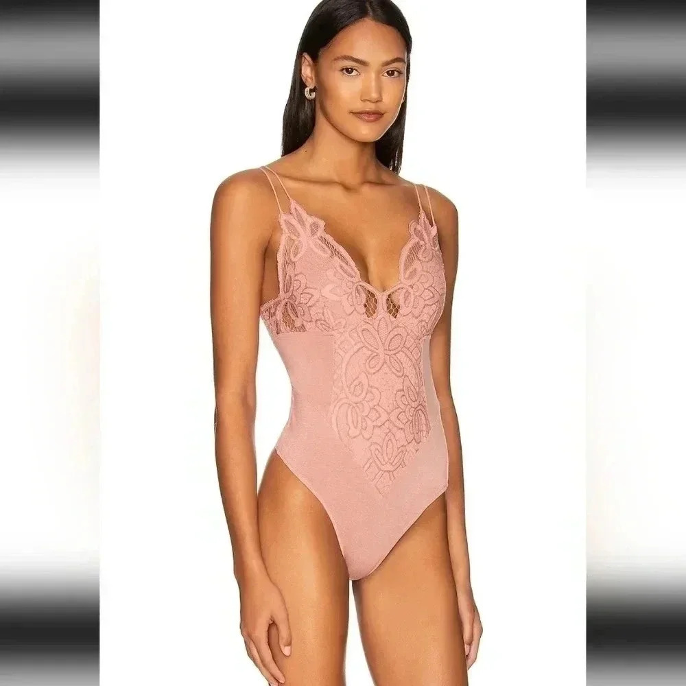 Free People Adella Bodysuit in Ballet - Picture 2 of 7
